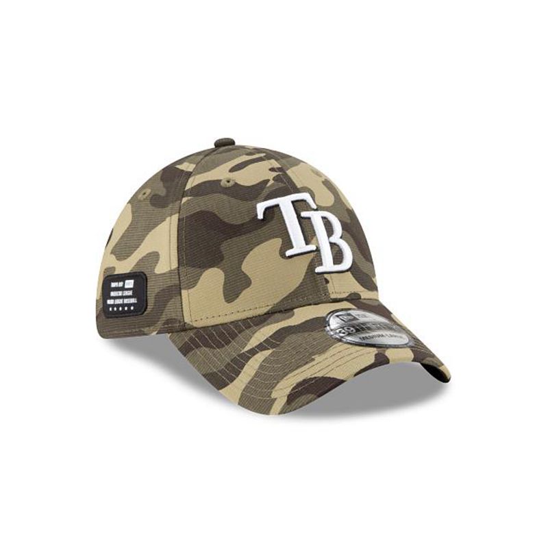 MLB Tampa Bay Rays Armed Forces Weekend 39Thirty Stretch Fit (XLE2474) - Green New Era Caps